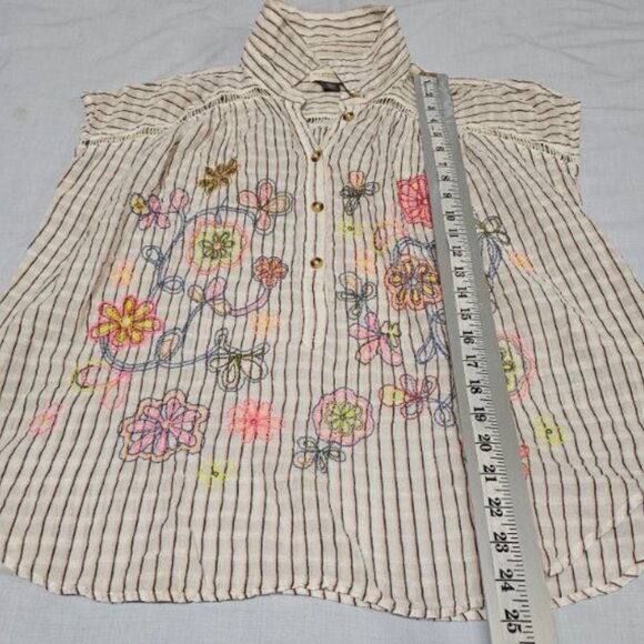 Anthropologie Pilcro Serena Surf Henley Blouse - Picture 7 of 10